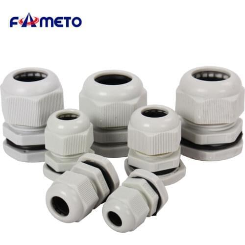 Cable Gland IP68 Nylon Material Waterproof and Dustproof White PG7 PG9 PG11 PG13.5 PG16 PG21 PG25 PG29 PG36 PG42 PG48 Connector
