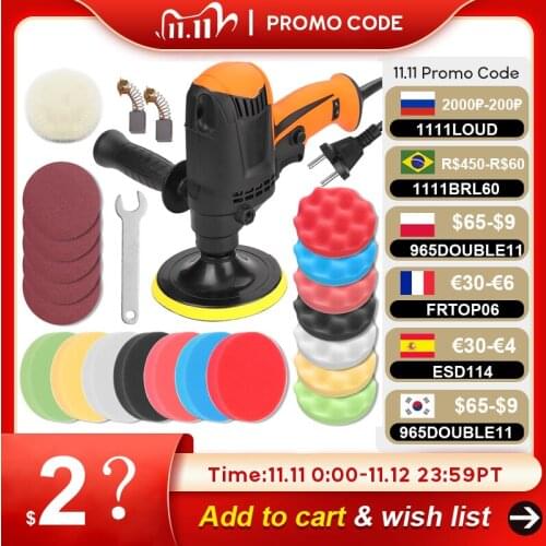 980W 6 Gears Adjustable Speed Car Electric Polisher Waxing Machine Automobile Furniture Polishing Tool Electric Polisher