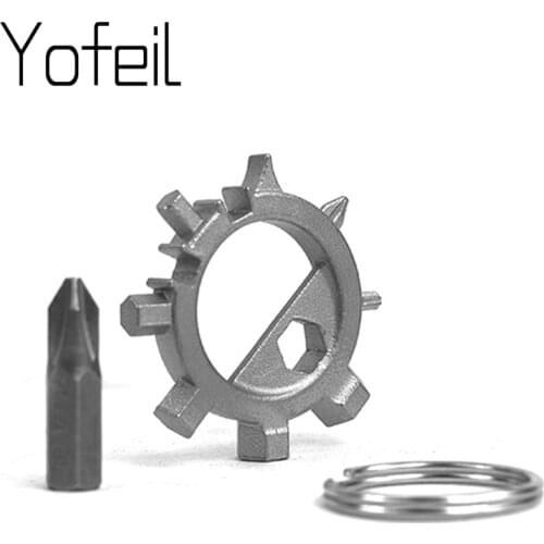 1PC EDC Multifunction Convenient Gear Outdoor Bicycle Repair Pocket Tool Key Portable 12 Function Screwdriver Octopus Tools