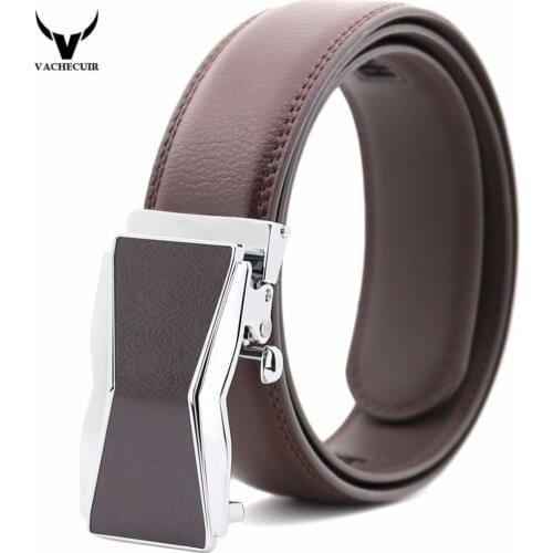 2018 New Brand Grind Geometric Combine Designer Automatic Buckle Mens Belt Genuine Leather Belt Men Brown Belts For Men 018