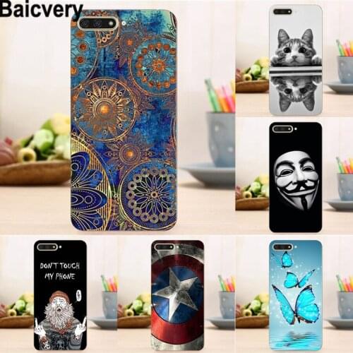 Soft Case for Huawei Honor 7A 7 A 5.7 inch Fashion Cartoon For Huawei Y6 2018 Silicon Soft Cover High Quality
