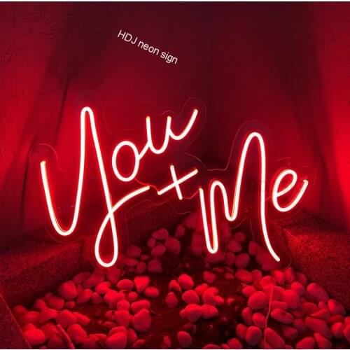 Custom Outdoor Led you and me Flex Neon Sign light l Art Pub Club Wall Hanging for Sign decor Pink for Room party