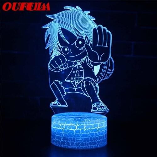 Night LED Lights Novelty 3D lamp Cute Toy Gift 7 Color Abstract Artist Graphics Cartoon Atmosphere Lamp For Children Kids Room