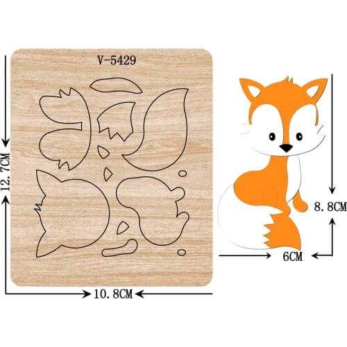New fox wooden dies cutting dies for scrapbooking Multiple sizes V-5429