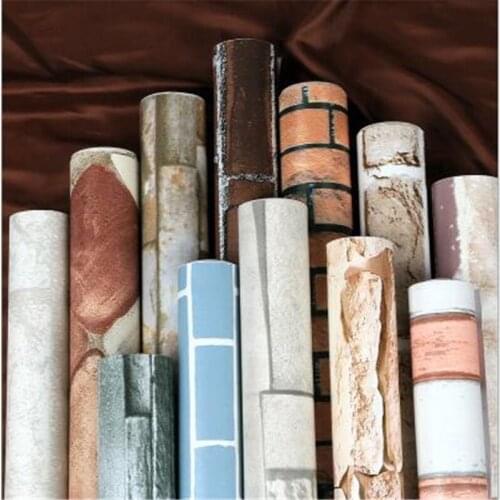 Beibehang Self-adhesive waterproof modern simple retro wallpaper warm bedroom living room furniture renovation brick wallpaper