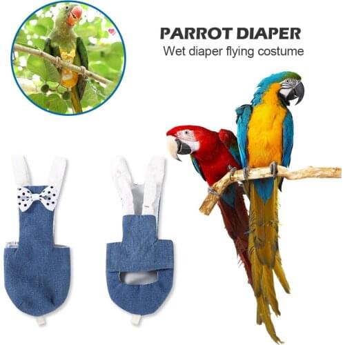 Bird Parrot Diaper Flight Suit Nappy Clothes for Green Cheek Conure Parakeet Cockatiels Pigeons Medium Large Pet Bird