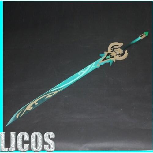 Hot Game Genshin Impact Sword Rock Green Keqing Xingqiu Cosplay Props Weapons Halloween Carnival Replica Prop Anime Show