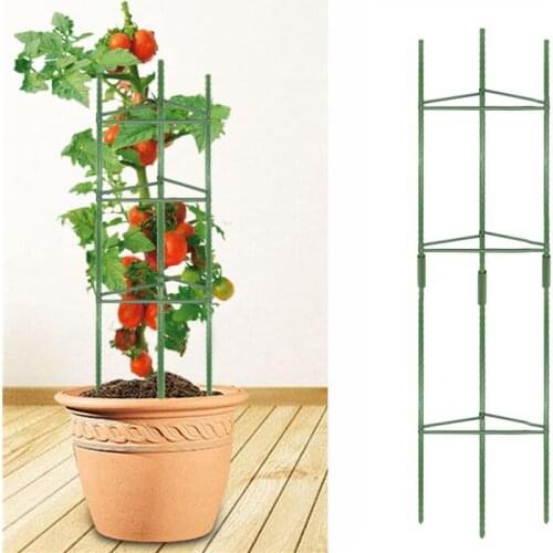 Practical Mounted Garden Plant Support Stakes Multi-Functional Durable Cage With 3 Pieces Clips for Vertical Climbing Plants