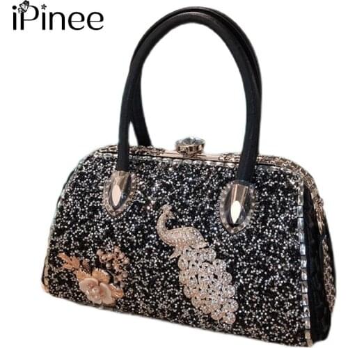 IPinee Luxury Rhinestone Designer Handbags Brand Fashion Diamond Top-handle crossbody Bags For Women Shoulder Bag