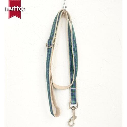 MUTTCO retailing self-designed unique style leash THE FOREST PLAID handmade cotton nylon dog collars and leashes 5 sizes UDL014