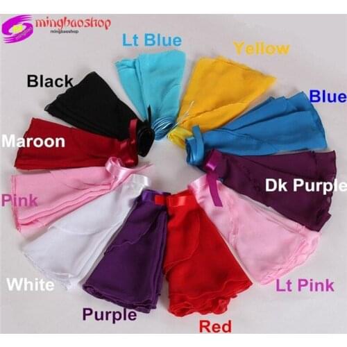 Retail 2019 New 13 colors available Children Kids Girl Chiffon Ballet Tutu Dance Costume Skirt Skate Wrap Scarf