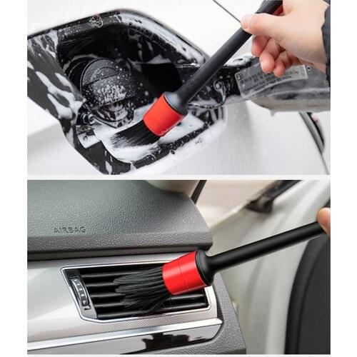5pcs Car Detailing Brush For Car Wheel Wash Brush Drill Tool Car Interior Cleaning Wheel Gap Rims Dashboard Car Accessories