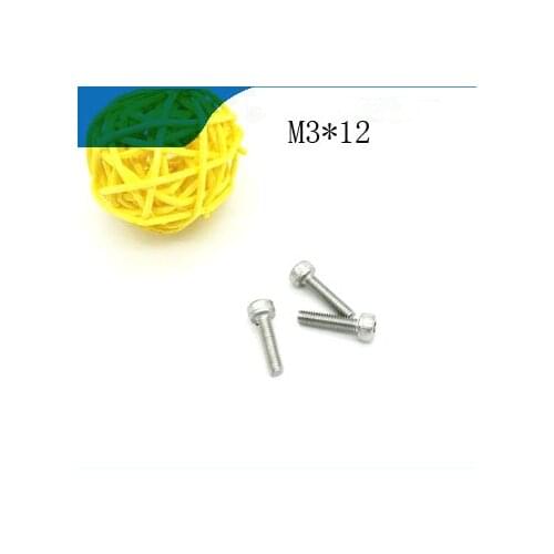 100PCS M3*12 DIN912 m3 stainless steel hex hexagon socket cap head screw with free shipping high quality 304 stainless