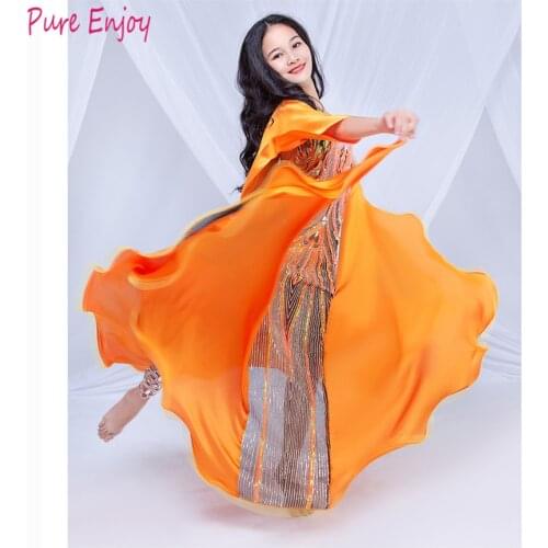 Belly dance set new childrens dance clothing custom performance performance clothing skirt Luxury diamond dance dress robe