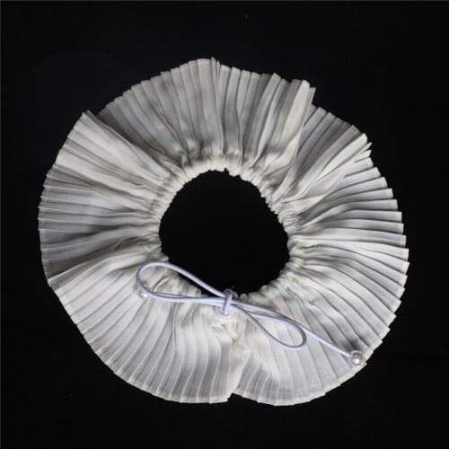 2019 Pet Jewelry Accessories Cat puppy collar Handmade Pure Small pleated cat dog bib elizabeth circle saliva towel Tie