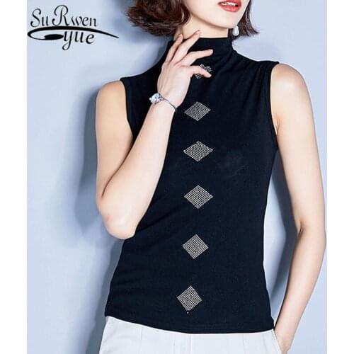 Plus Size Summer Women T Shirt 2021 Ladies Tops Harajuku Sleeveless Shirt Top Women Clothing Fashion Black Shirt New Style 4414