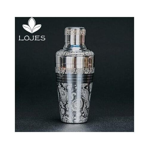 1pc 500ml Stainless Steel Cocktail Shaker Cocktail Mixer Wine Martini Drinking Japanese Style Shaker Party Bar Tools