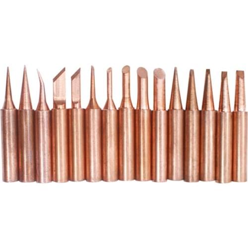 10pcs/lot 900M-T-K 900M-T-4C 936 hot copper soldering iron head non-magnetic welding flying line horseshoe head pointed 900M-T