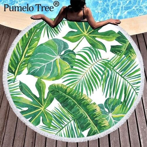 150CM Summer Boho Style Towels Beach Floral Mandala Beach Towel Women Flamingo Circle Round Towels Microvezel Handdoek Toalla