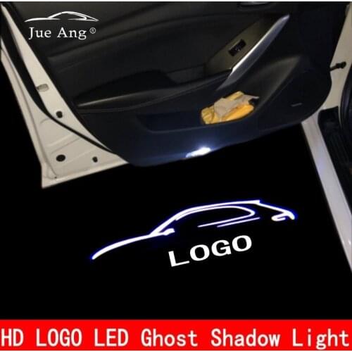 2pcs For 2003-2021 Cayenne LED HD Car Door Light Projector Ghost Shadow Light Welcome Light Courtesy Light Atmosphere Light