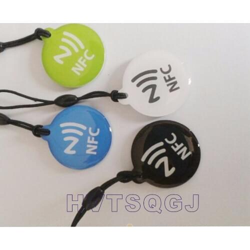 300pcs ISO14443A 13.56MHz custom printable writable micro nfc epoxy tags with NFC 215 chip