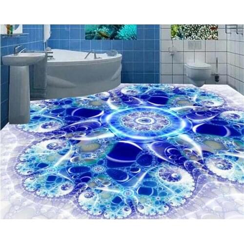 Beibehang Creative personality fashion waterproof pvc wallpaper blue ocean bubble 3D three-dimensional senior floor papier peint