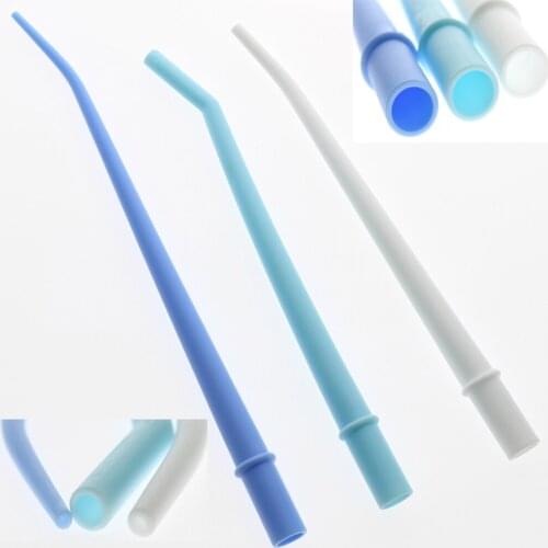 50Pcs Dental Surgery Pipe Elbow 1/16 IInch Diameter Blue Aspirator Tube Bend Dentist Equipment Products 2.5mm