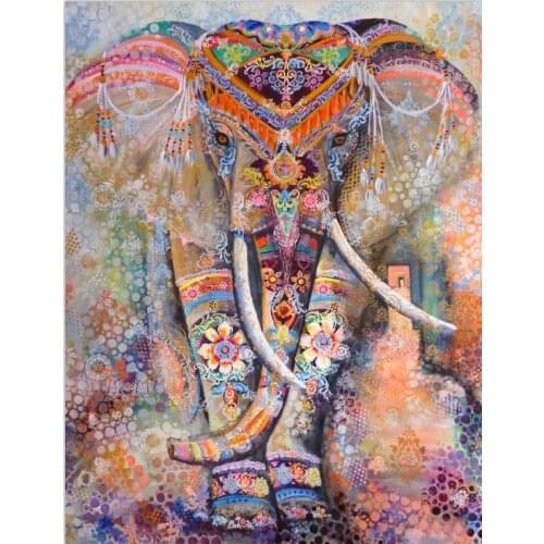 5D DIY Diamond Embroidery Color elephant Diamond Painting Cross Stitch full Square&round Rhinestone Mosaic home decoration