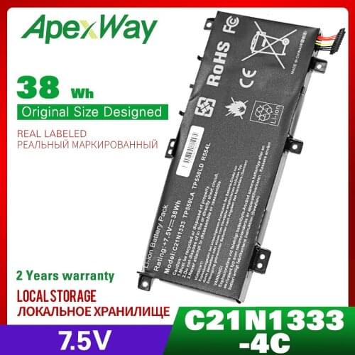 7.5V Laptop Battery C21NI333 C21N1333 for ASUS X454 TP550L TP550LA TP550LD TP550LJ Transformer Book Flip TP550 TP550LA TP550LD
