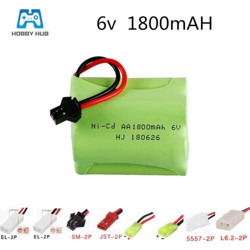 NI-CD 6v 1800mah AA Battery for Electric toys Remote Control car ship robot Upgrade high-capacity toy Rechargeable 6.0 v battery
