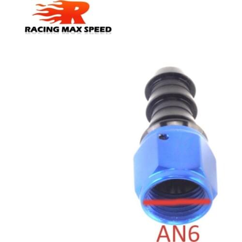AN-6 STRAIGHT OIL/FUEL/GAS LINE HOSE END PUSH-ON Hose Ends Straight ADAPTER