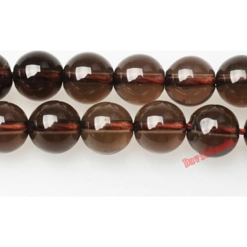 Free Shipping Natural Stone Smooth Smoky black Quartz Loose Beads 16" Strand 6 8 10 12 MM Pick Size For Jewelry Making