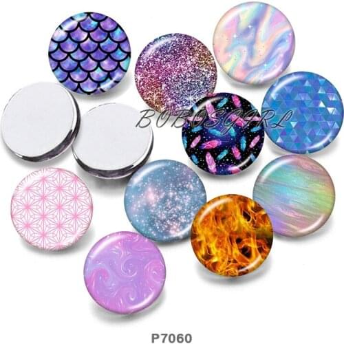 Shining pattern 12mm18mm 20mm Snap button jewelry DIY Bracelet Round photo glass cabochons P7060