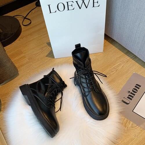 Women shoes spring autumn Female boots suede women booties British lace up retro trend for women naked boots ladies