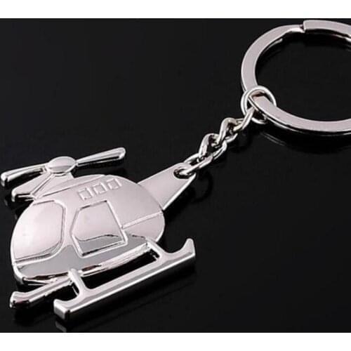 Creative helicopter keychain metal key chain zinc alloy unisex aircraft key ring wedding party favor gifts LX7926