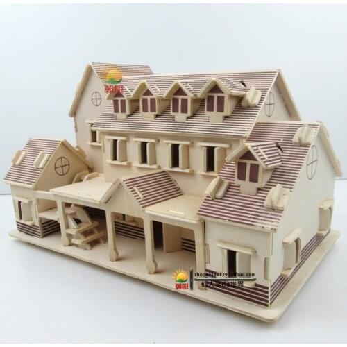 Children DIY Puzzle Toy House 3D Jigsaw Sailing Boat Kids Gift Games Assemble Wood Building Ferry Model Wooden Toys Ship