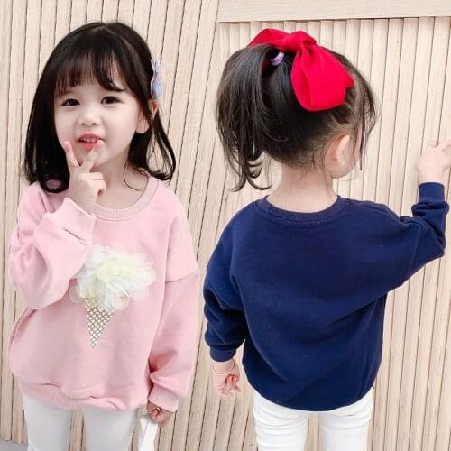 Childrens Sweater Girls Middle and Small Children Korean Version of The Trendy Sweet Ice Cream Sweater Ladies Autumn Clothes