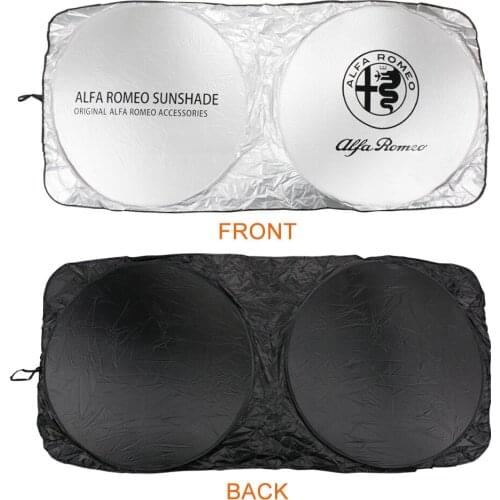 For Alfa Romeo Giulietta MITO 159 147 156 Giulia Stelvio Sportiva Accessories Car Windshield Sun Shade Cover Anti UV Reflector