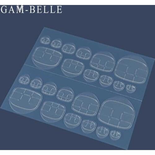 GAM-BELLE 120tips Double Sided Nail Glue Sticker Fake Toe Nail Extension Acrylic Manicure Tools DIY Adhesive Tape Press on Nails