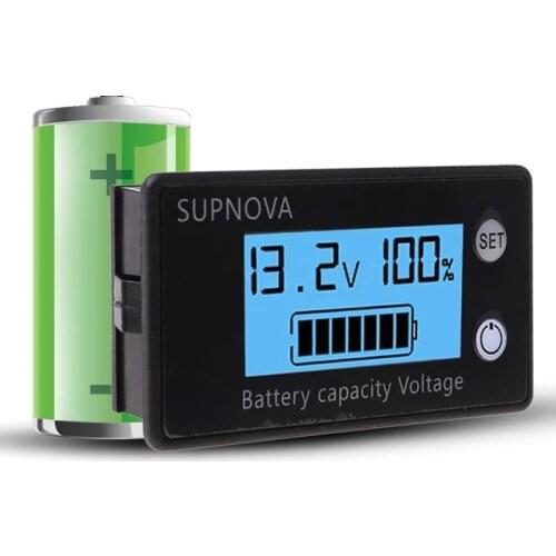 DC 8V-100V Battery Capacity Indicator tester Lead Acid Lithium LiFePO4 Car Motorcycle Voltmeter Voltage Gauge 12V 24V 48V 72V