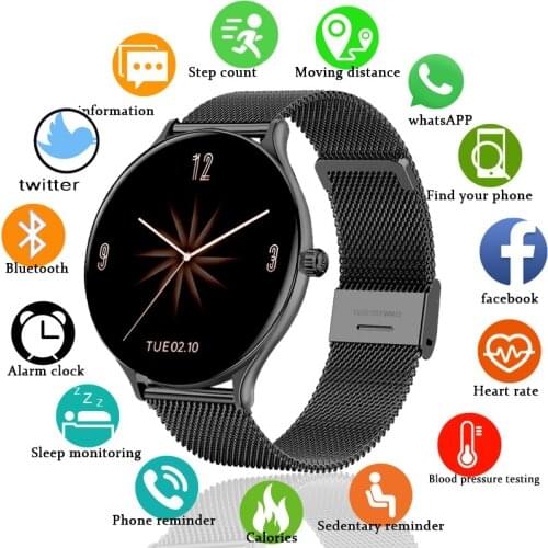 LIGE Fashion Smart Watch Mens Women Full Touch Screen Multifunction Smart Watches Heart Rate Sports Fitness Smart Watch For Men