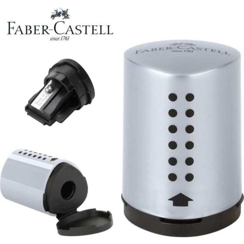 Faber Castell Mini Grip Pencil Sharpener Box Single Hole Easy to Use Ergonomic For Adults and Children Art School