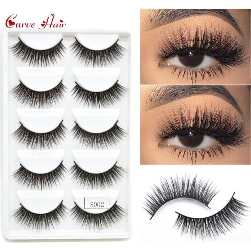 False Eyelashes Natural Wispy Fluffy Makeup Eyelash Extensions Hand Made 3D Mink Eye Lash Thick Cross Volume Women Eyelash