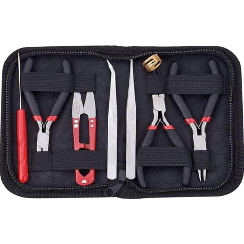Pandahall Jewelry Making Kit Tools Set with Plies and Scissor Beading Tool Kit for Jewelry Making DIY Tools Package Beaders