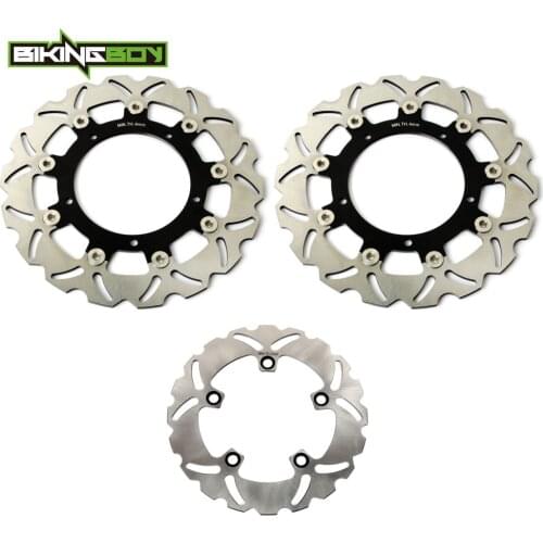 BIKINGBOY Front Rear Brake Discs Disks Rotors For Yamaha YZF R6 2003 2004 Motorcycle Full Set Replacement 300mm 220mm Floating