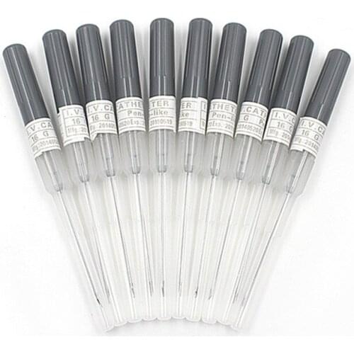 50PC Pro Sterilized Body tattoo Piercing Needles I.V Catheter 14G Gauge sewing needles free shipping