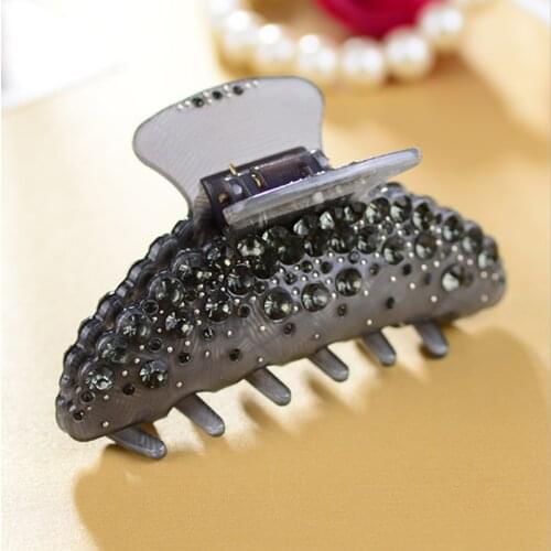 Luxury Full Rhinestone Haripins Acetate Hair Claws Large Crab Long Hair Jewelry For Women Girl Clamps Hairpins Clips Accessaries