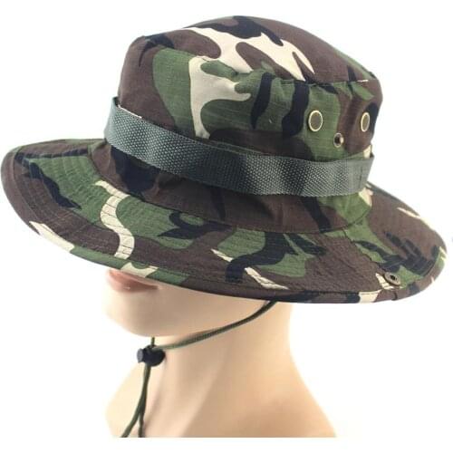 Folding Hats Outdoor Jungle Military Camouflage Cap Camping Fisherman Cotton Mountain Climbing Sunscreen Fishing Hats