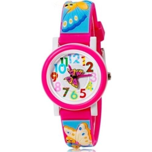 Willis 3D Butterfly Rubber Strap Quartz sports Watches Luxury Brand Waterproof Children Watches Clock Child Female student Watch