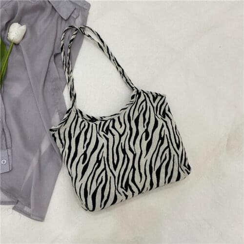 Tote Shoulder Bag Female Underarm Bag Designer Handbag Women Bag Backpack Zebra Fashion 2021 New Trend Canvas High Capacity